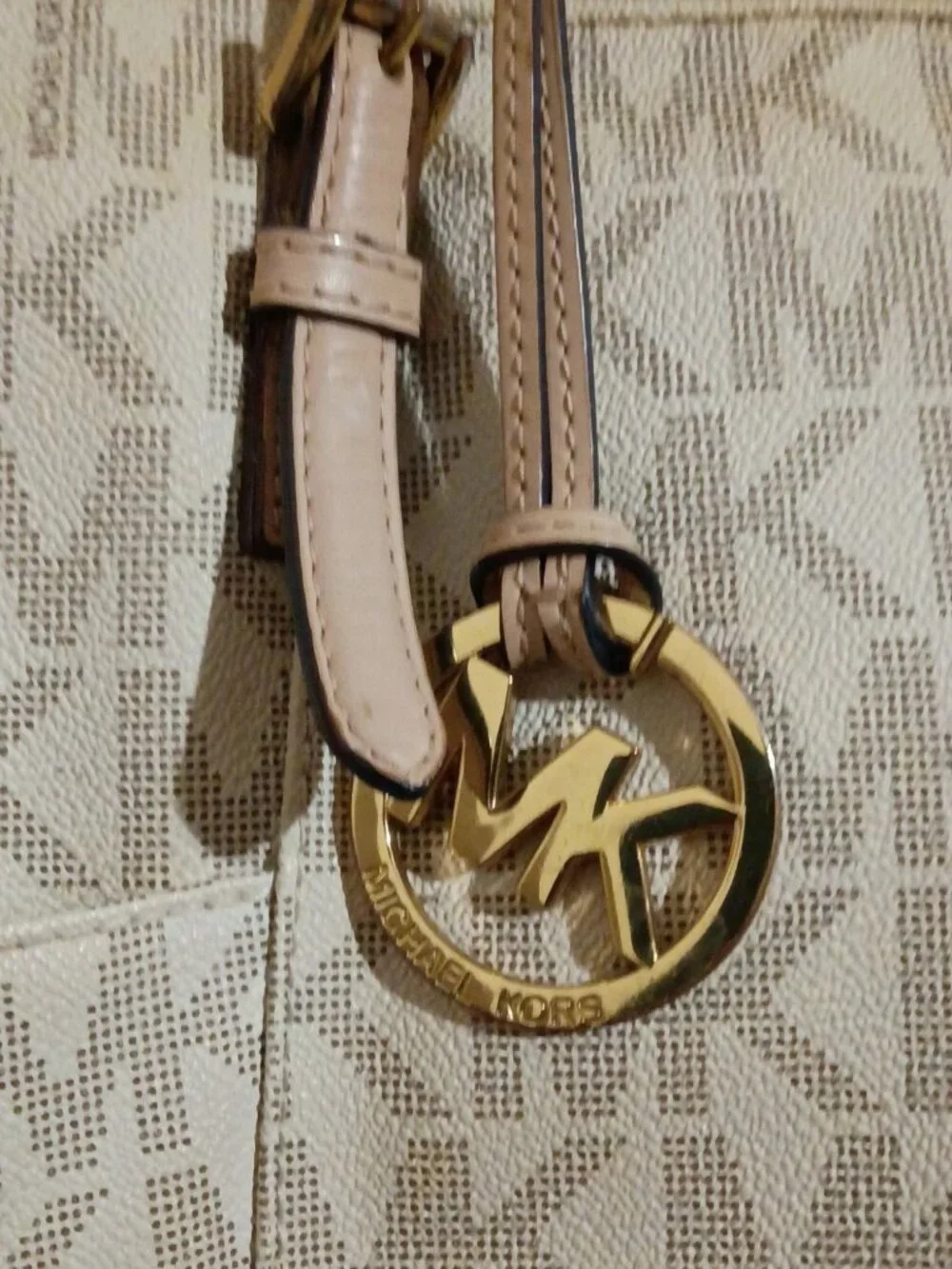 Michael Kors Jet Set Travel Top Zip Signature Monogram Tote Handbag Women's